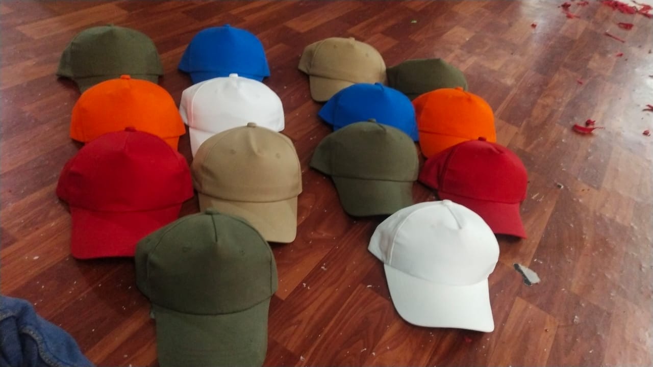 Collection of the multicolor caps