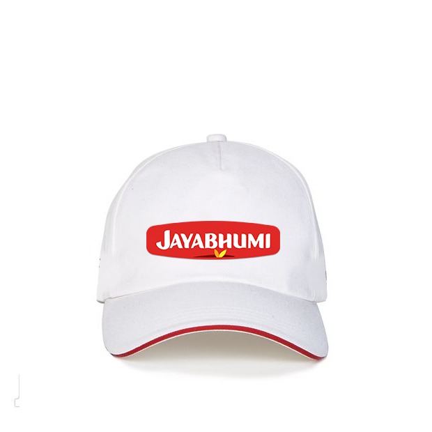 White cap with red lining